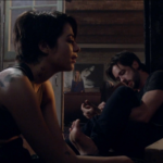 The director clearly liked depth in her shots. There were several scenes like this, with the subjects spread over an extreme range from front to back